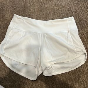 Lululemon Speed Up Shorts White 6 Tall